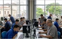 Sala de aula de curso técnico gratuito em Itapetininga